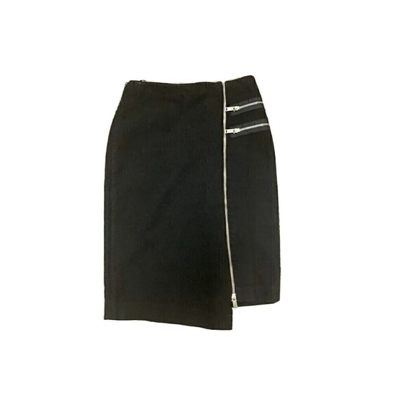 ZARA Woman Black Zipper Skirt Size XS - Picture 1 of 5
